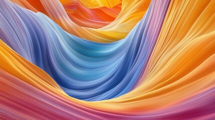 Poster - Abstract swirling colors create a vibrant wave pattern