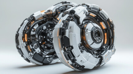 Poster - futuristic computer surface hardware technology object background 3d render illustration wallpaper