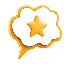 Poster - Vibrant Thought Bubble Icon with Star and Speech Representation