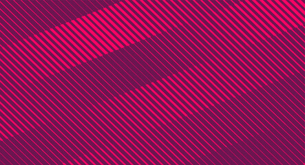 Leinwandbilder - Vibrant diagonal line pattern in pink and purple. A bold abstract pattern featuring diagonal pink lines against a deep purple background.