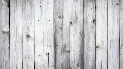 Poster - Weathered White Wooden Planks Background Texture