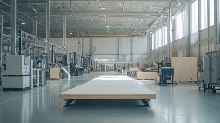 Poster - Large plywood sheet in a modern factory facility