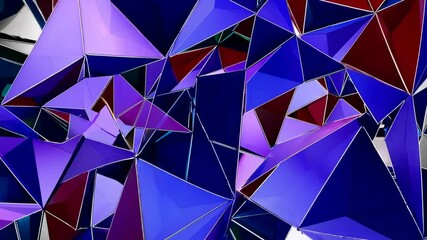 Aufkleber - A vibrant abstract pattern of interconnected geometric shapes with a glossy, textured surface