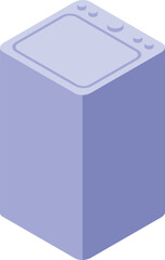 Poster - Modern washing machine with digital display, isometric view, ideal for laundry and household chores