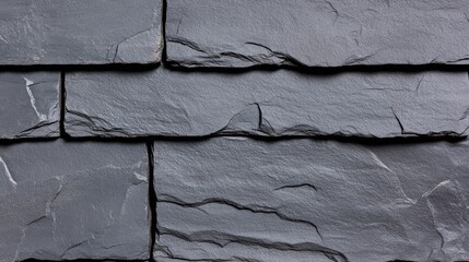 Poster - Dark Gray Slate Stone Wall Texture Background