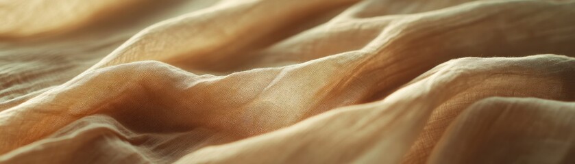 Aufkleber - Light Beige Fabric Draped in Soft Waves