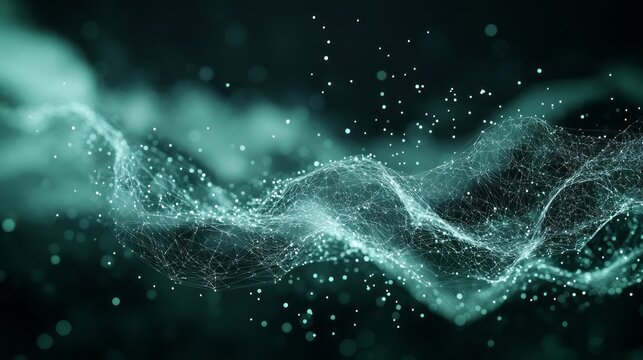 banner abstract green graphic polygon texture with copy space for your design, advertise concept 