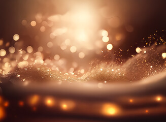 Wall Mural - dreamy double exposure creates a soft, blurred scene of glowing lights and shapes. ethereal and shim