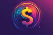 © Andrii Savchuk - Abstract colorful dollar sign in a digital art style