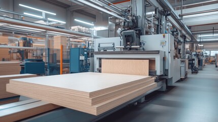 Poster - Industrial Wood Processing Factory Automated Machinery System