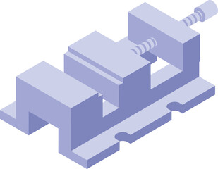 Wall Mural - Metal vice grip, essential tool for holding objects securely during various tasks, presented as a simple isometric icon