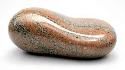 Poster - Polished Red And Black Swirled Granite Stone