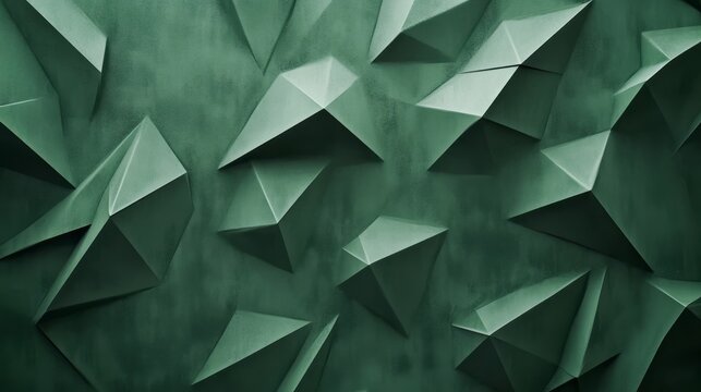 Abstract green graphic polygon texture with copy space for your design, advertise and banner concept