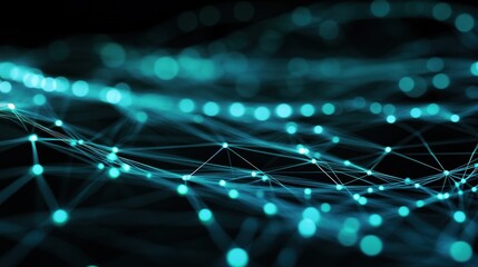 Poster - Abstract Network Digital Connections Illuminated