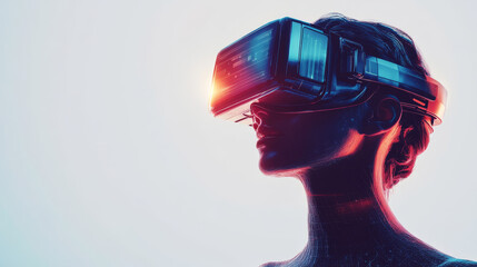 Poster - futuristic technology white background 3d rendering illustration