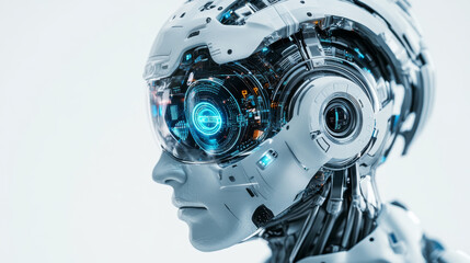 Poster - futuristic technology white background 3d rendering illustration