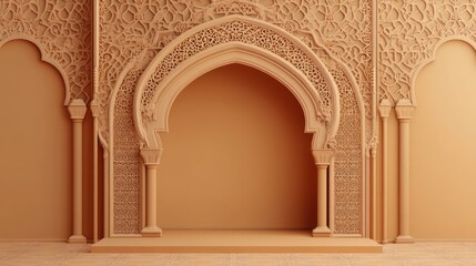 Poster - Intricate Archway With Elegant Islamic Architectural Design
