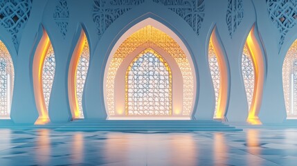 Poster - Elegant Islamic Architecture Interior Design