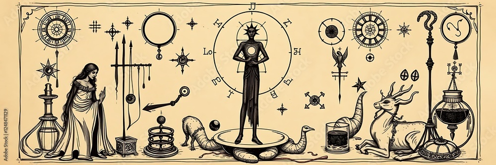 Generative AI Esoteric Symbolism: Alchemy, Magic, and Ritual alchemy