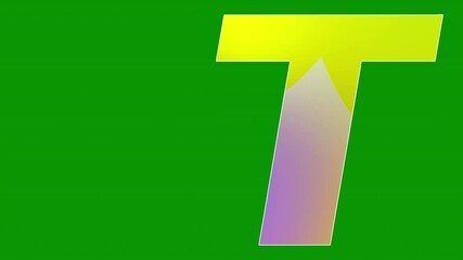 Wall Mural - TEXT GRADIENT green screen animation