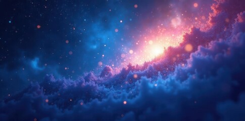 Wall Mural - Celestial blue rays, radiant energy field, mystical shimmer, science fiction, radiant, celestial