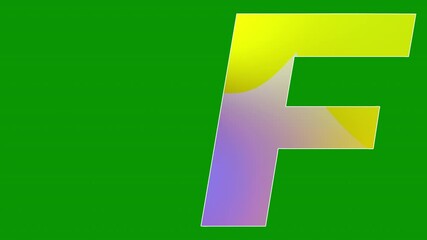 Wall Mural - TEXT GRADIENT green screen animation