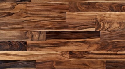 Poster - Rich Brown Wood Grain Plank Surface Texture