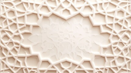 Poster - Intricate Cream Geometric Pattern Design