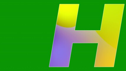 Wall Mural - TEXT GRADIENT green screen animation