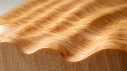 Poster - Wavy Textured Light Brown Wooden Surface