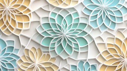 Poster - Abstract Floral Design in Pastel Colors