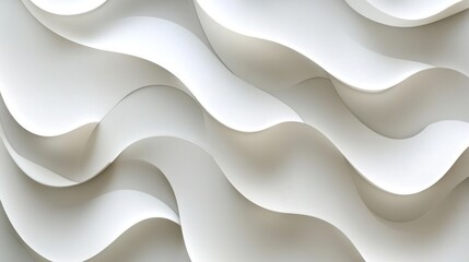 Poster - Abstract White Wave Pattern Design Background