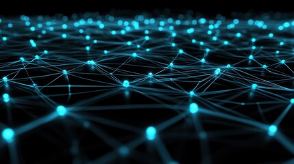 Poster - Abstract Network Showing Interconnected Nodes and Lines