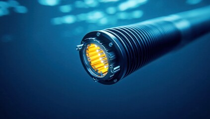 Poster - Submarine Fiber Optic Cable Underwater Close-Up