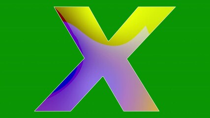 Wall Mural - TEXT GRADIENT green screen animation
