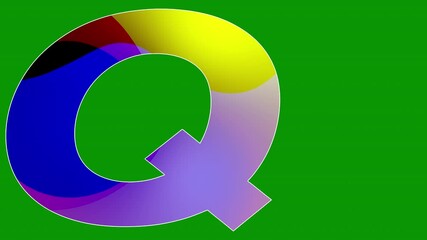 Wall Mural - TEXT GRADIENT green screen animation