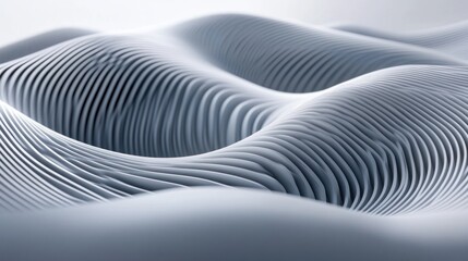Poster - Abstract Gray Wavy Layered Design