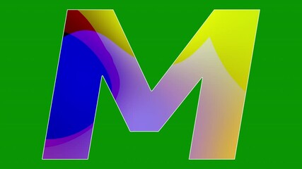 Wall Mural - TEXT GRADIENT green screen animation
