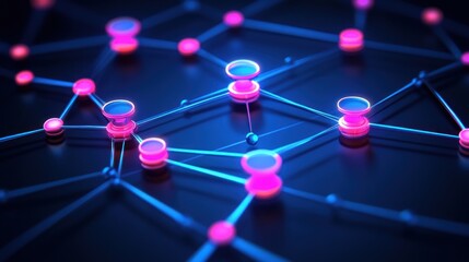 Poster - Abstract Network Nodes Interconnected Forming a Complex System