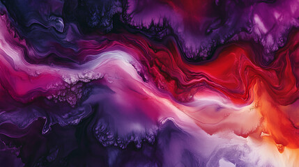 Poster - black dark purple red burgundy wine magenta maroon plum watercolor water. abstract art colorful back