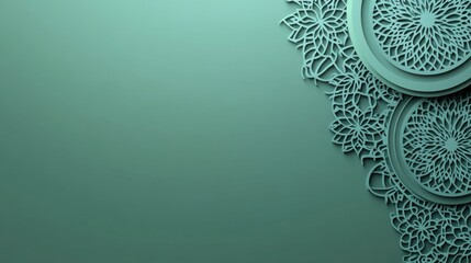 Wall Mural - Elegant Green Mandala Design Background