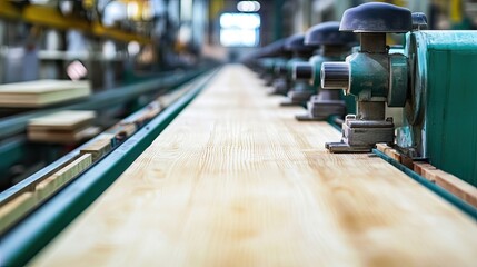Poster - Wood processing factory automated lumber line