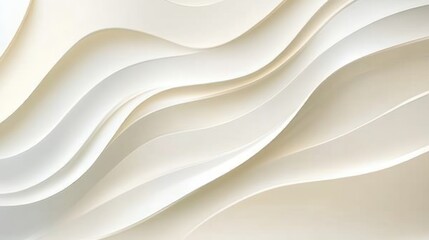 Aufkleber - Abstract White Wave Layers Design Background