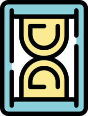 Poster - sandglass is showing passing time with sand falling from top bulb to bottom bulb