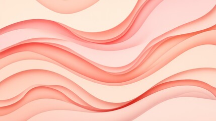 Wall Mural - Abstract Pink and Peach Wave Pattern Design