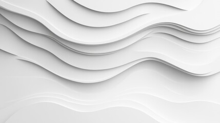 Poster - Abstract White Wave Pattern Background Design