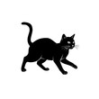 © MdMasud - Black Cat Silhouette Walking or Running