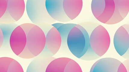 Poster - Overlapping Pastel Circles Abstract Design