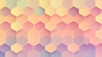 Wall Mural - Abstract Pastel Hexagon Geometric Pattern Background