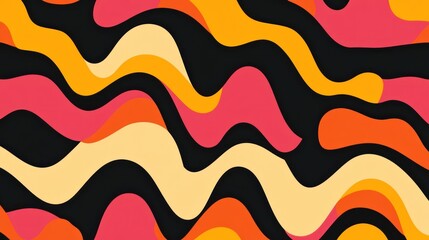 Aufkleber - Abstract Colorful Wavy Pattern Design
